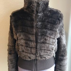JouJou very soft  coat.Faux-Fur Sz  L Juniors.